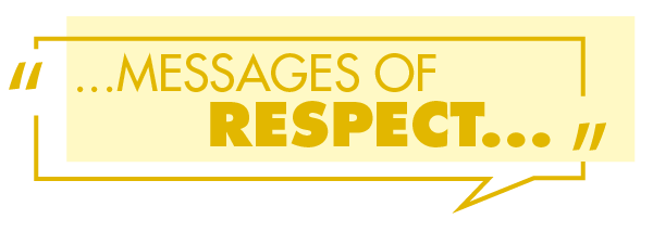 "messages of respect"