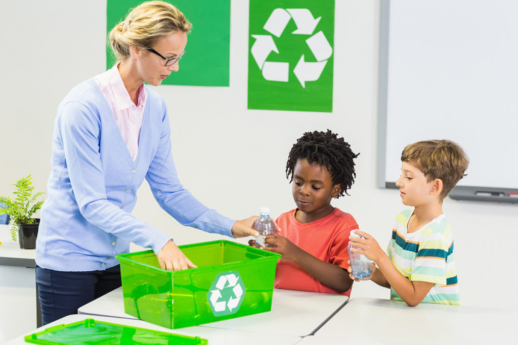 Green Recycling, Classroom recycling, Cris Johnson, recycling school assembly, green school assembly